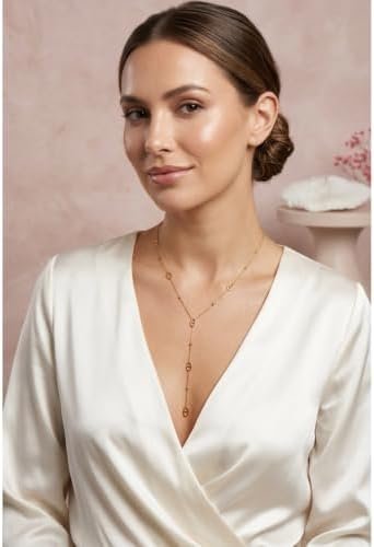 Collar en Y Malla Marinera con Perlas Doradas — foto 3