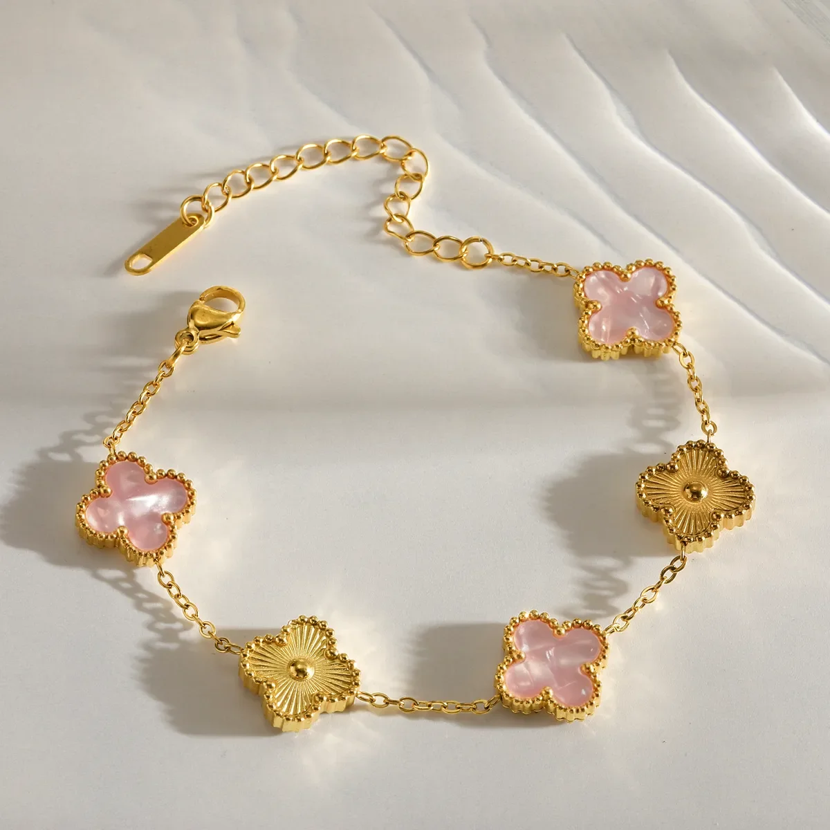 Bracelet Trèfle Dégradé Rose